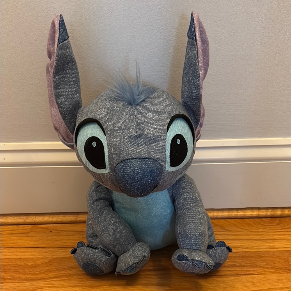 Disney Parks Denim Stitch Plush